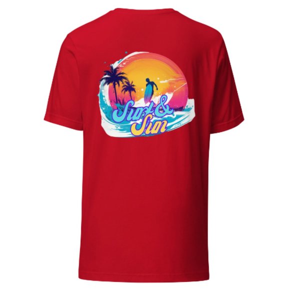 MUDPUPs Surf & SunTee Vacay Shirt For Oversized Tshirt Trendy Crewneck Surf Tee - Picture 7 of 10